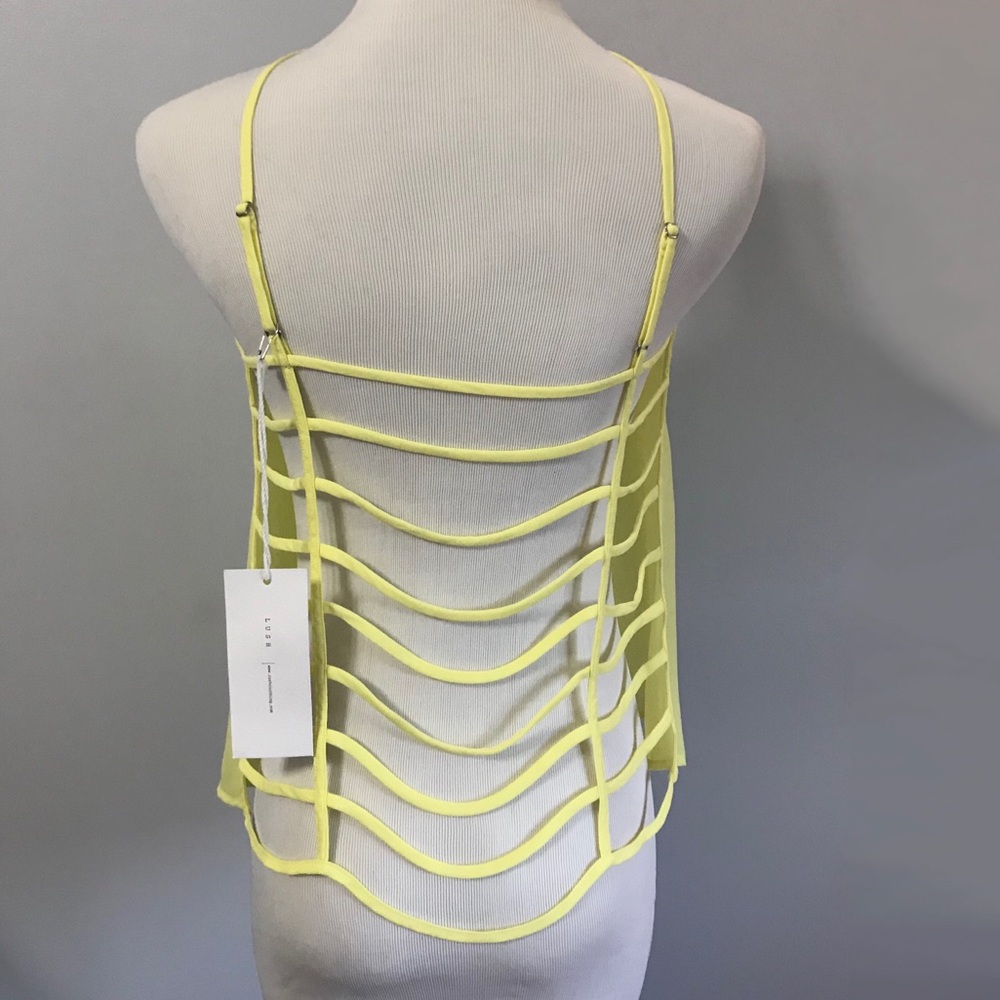 Yellow Caged Back Tank